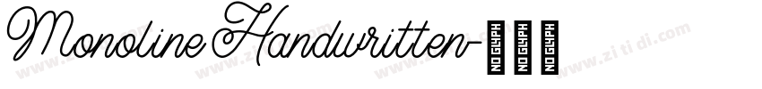 Monoline Handwritten字体转换